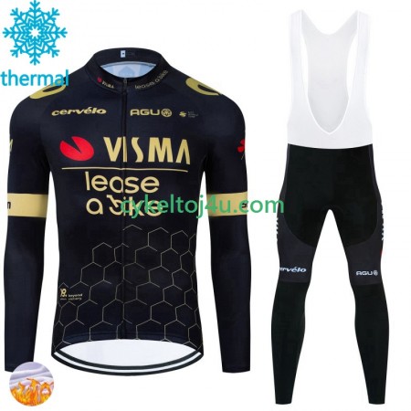 Visma Lease A Bike Cykeltrøje Langærmet + Bib Cykelbukser Vinter Thermal Fleece 2024 N001